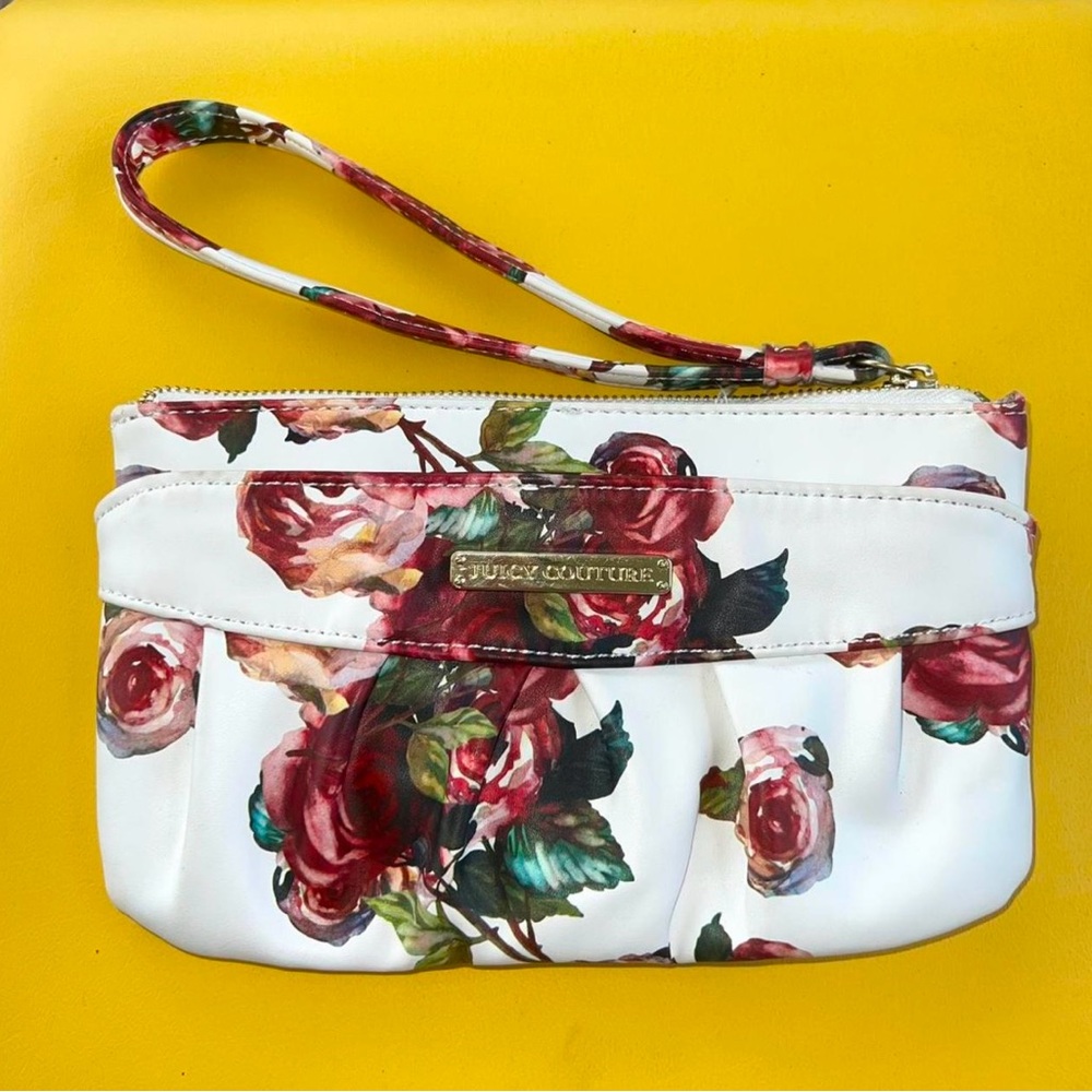 Y2K Juicy Couture Wristlet Floral And White